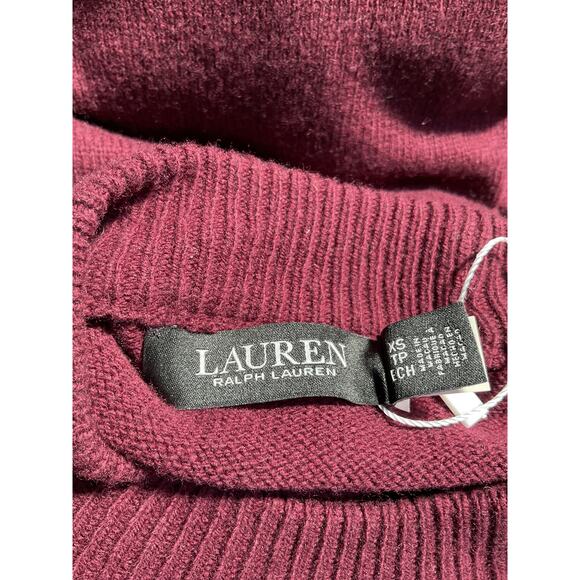 Ralph Lauren Wool-Blend Purple Long-Sleeve Sweater Dress Size XS - Picture 4 of 5